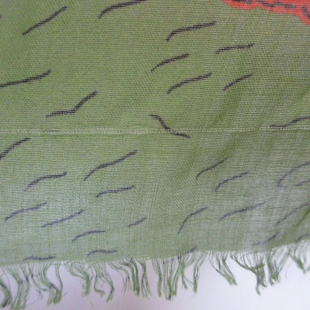 Gucci Jubilee Print Modal Silk Large Scarf Shawl Beige Multicolor - Picture 9 of 9